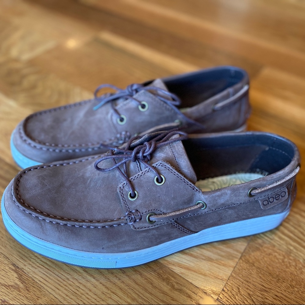 Abeo Angler Men’s Deck Boat shoes LEATHER 9.5M